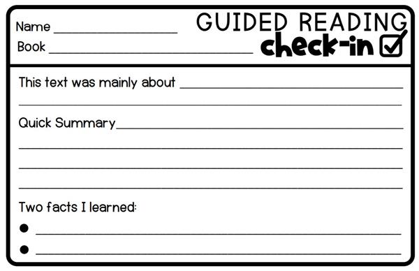 Guided Reading Check-in 